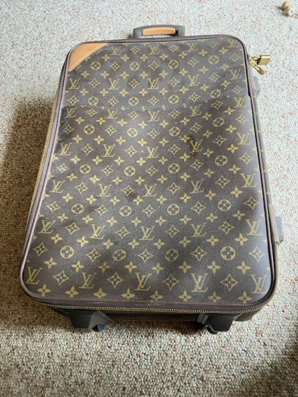 Louis Vuitton Monogram Pegase 55 Rolling Carry-On with Natural Trim